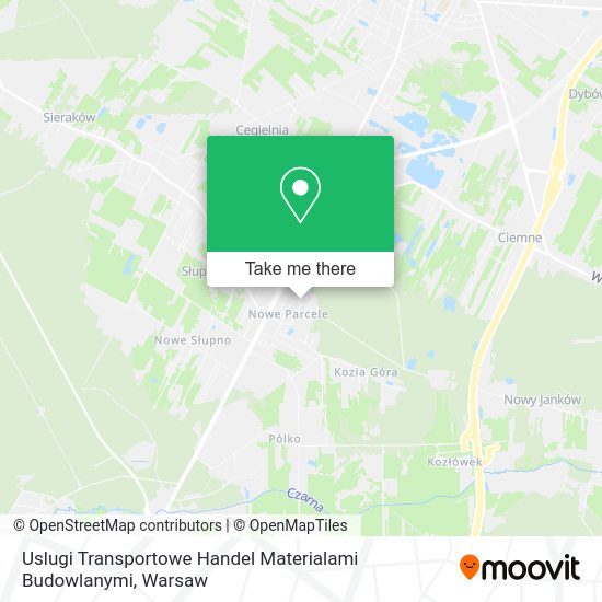 Карта Uslugi Transportowe Handel Materialami Budowlanymi