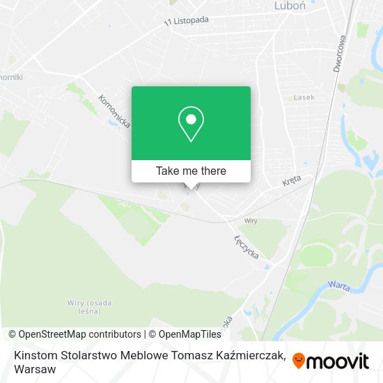 Kinstom Stolarstwo Meblowe Tomasz Kaźmierczak map