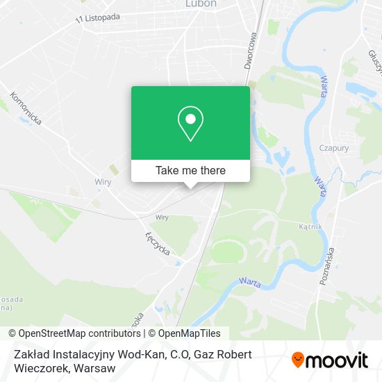 Zakład Instalacyjny Wod-Kan, C.O, Gaz Robert Wieczorek map