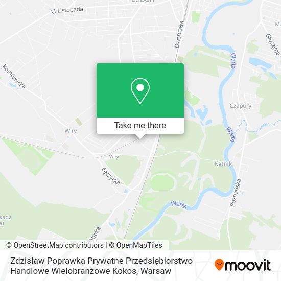 Zdzisław Poprawka Prywatne Przedsiębiorstwo Handlowe Wielobranżowe Kokos map