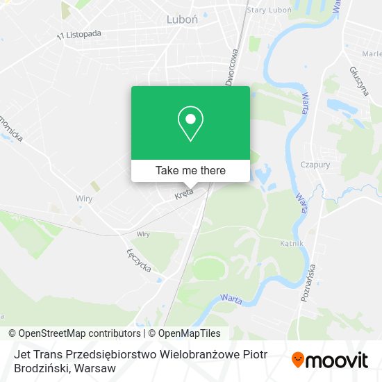 Jet Trans Przedsiębiorstwo Wielobranżowe Piotr Brodziński map