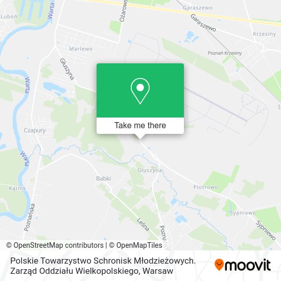 Polskie Towarzystwo Schronisk Młodzieżowych. Zarząd Oddziału Wielkopolskiego map