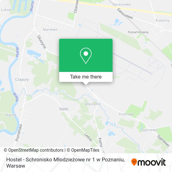 Hostel - Schronisko Młodzieżowe nr 1 w Poznaniu map