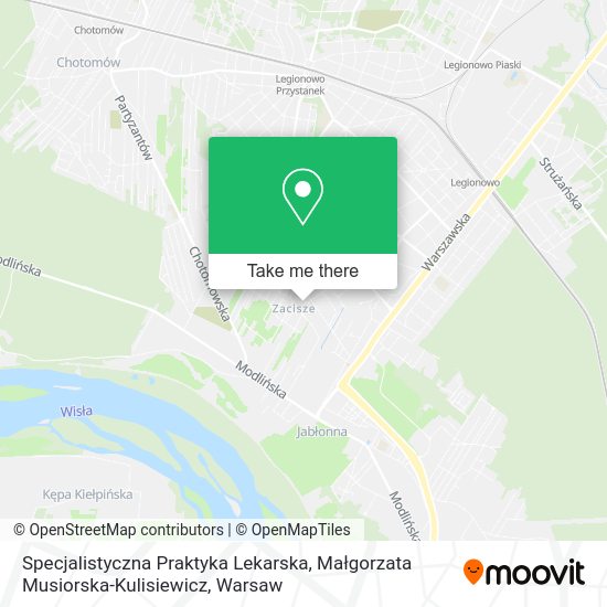 Specjalistyczna Praktyka Lekarska, Małgorzata Musiorska-Kulisiewicz map