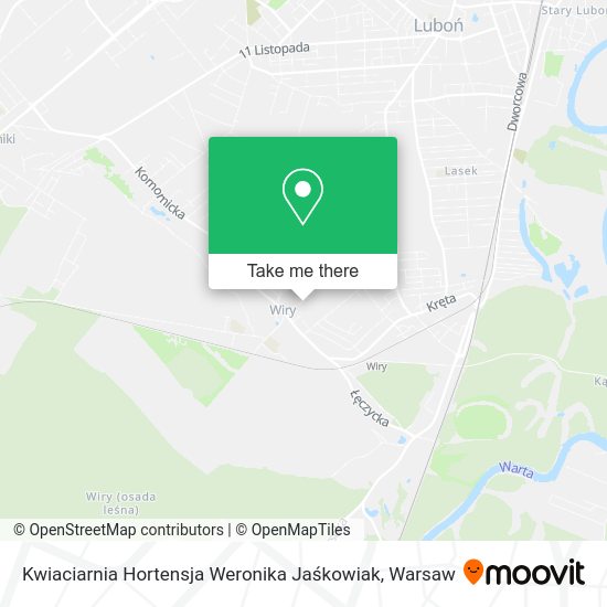 Kwiaciarnia Hortensja Weronika Jaśkowiak map