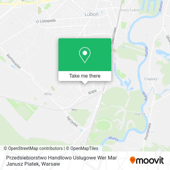 Przedsiebiorstwo Handlowo Uslugowe Wer Mar Janusz Piatek map