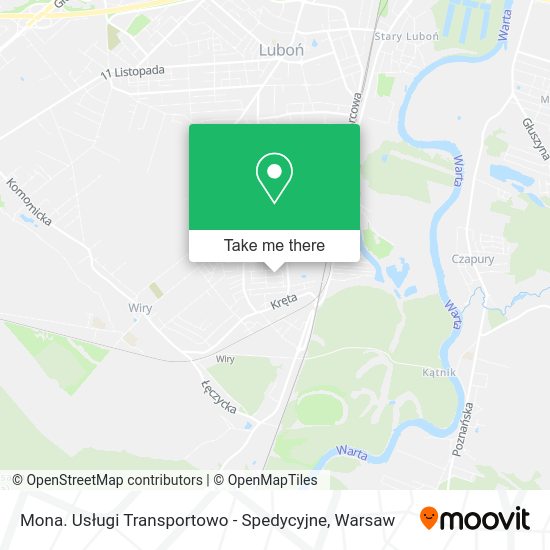 Mona. Usługi Transportowo - Spedycyjne map