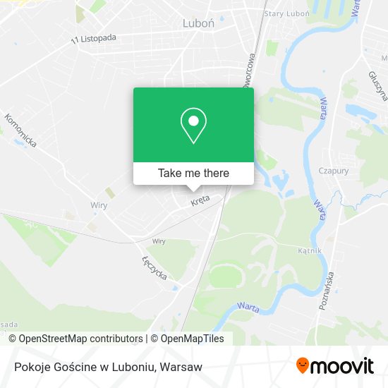 Pokoje Gościne w Luboniu map