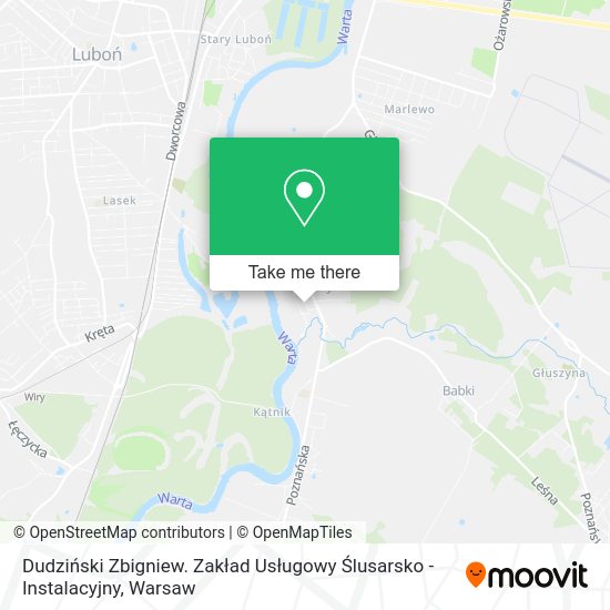 Dudziński Zbigniew. Zakład Usługowy Ślusarsko - Instalacyjny map