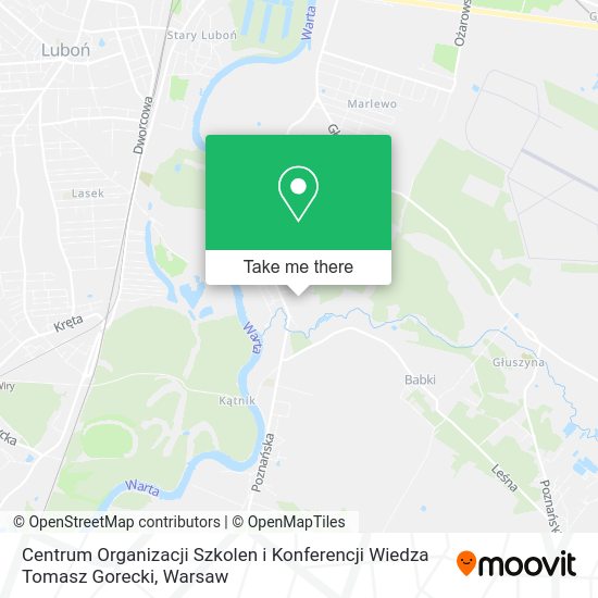 Карта Centrum Organizacji Szkolen i Konferencji Wiedza Tomasz Gorecki
