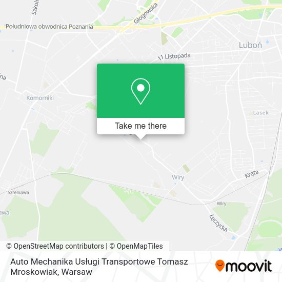 Auto Mechanika Usługi Transportowe Tomasz Mroskowiak map