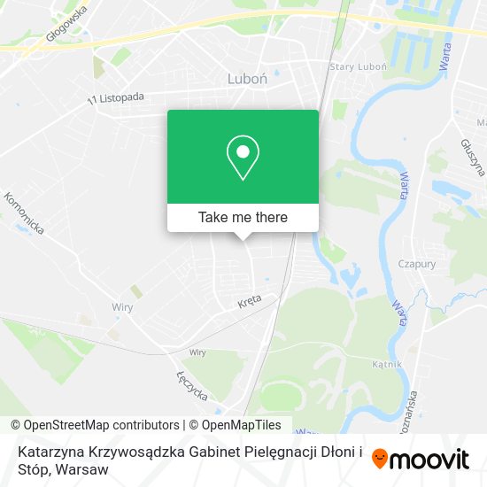 Katarzyna Krzywosądzka Gabinet Pielęgnacji Dłoni i Stóp map