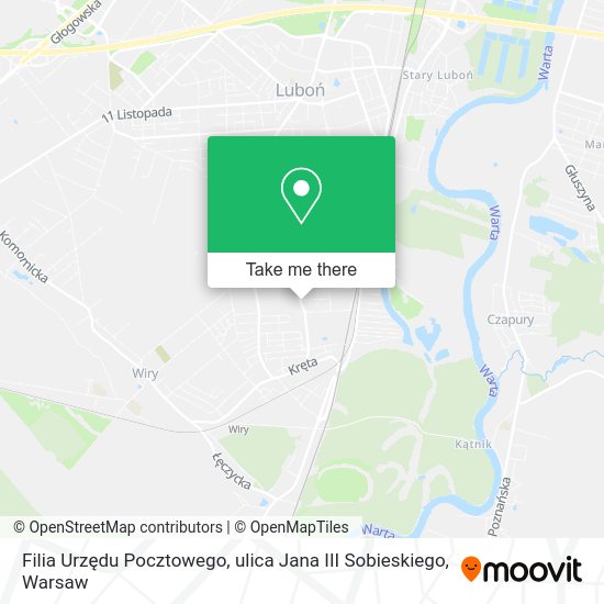 Filia Urzędu Pocztowego, ulica Jana III Sobieskiego map