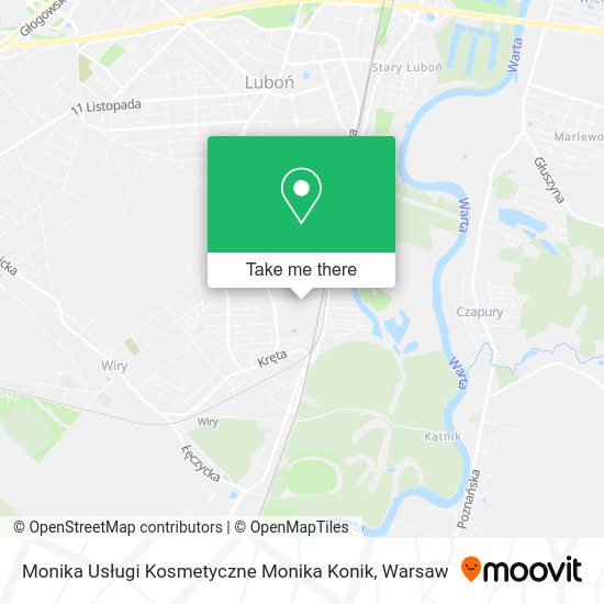 Monika Usługi Kosmetyczne Monika Konik map