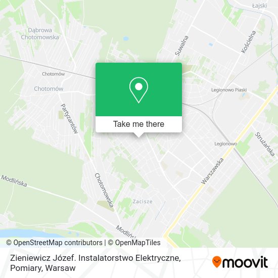 Карта Zieniewicz Józef. Instalatorstwo Elektryczne, Pomiary