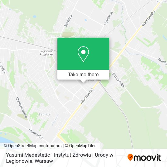 Yasumi Medestetic - Instytut Zdrowia i Urody w Legionowie map