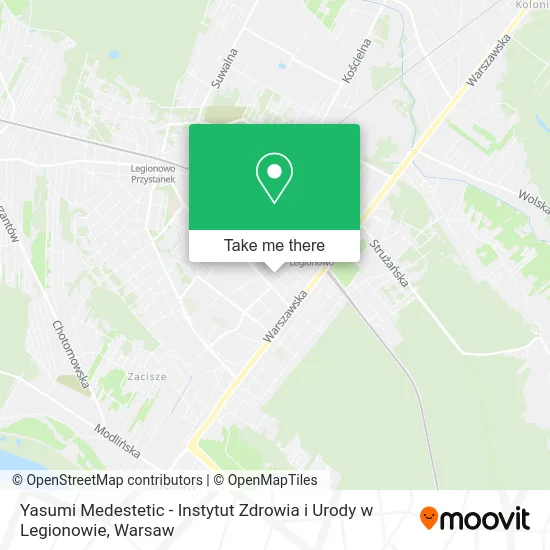 Yasumi Medestetic - Instytut Zdrowia i Urody w Legionowie map
