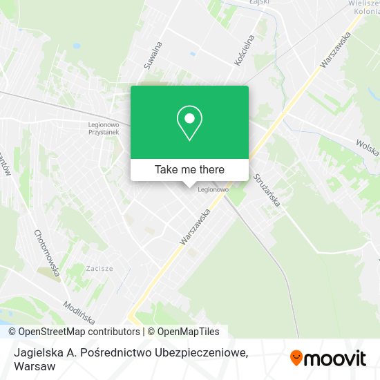 Jagielska A. Pośrednictwo Ubezpieczeniowe map