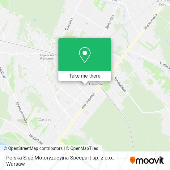 Polska Sieć Motoryzacyjna Specpart sp. z o.o. map