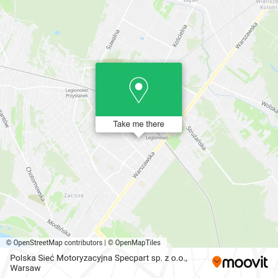 Карта Polska Sieć Motoryzacyjna Specpart sp. z o.o.