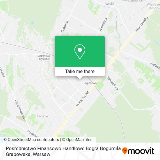 Карта Posrednictwo Finansowo Handlowe Bogra Bogumiła Grabowska