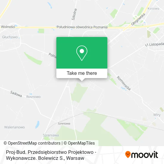 Карта Proj-Bud. Przedsiębiorstwo Projektowo - Wykonawcze. Bolewicz S.