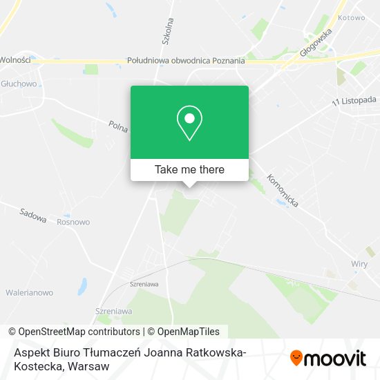 Aspekt Biuro Tłumaczeń Joanna Ratkowska-Kostecka map