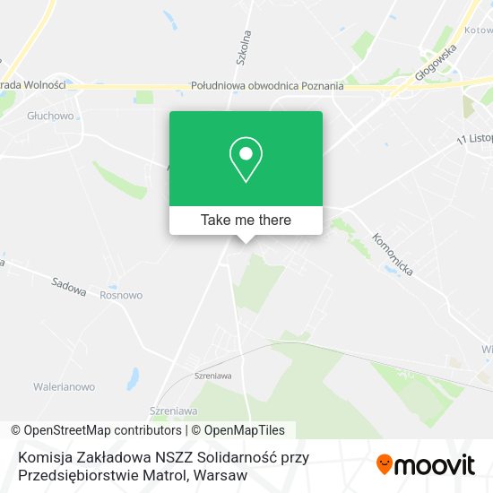 Komisja Zakładowa NSZZ Solidarność przy Przedsiębiorstwie Matrol map