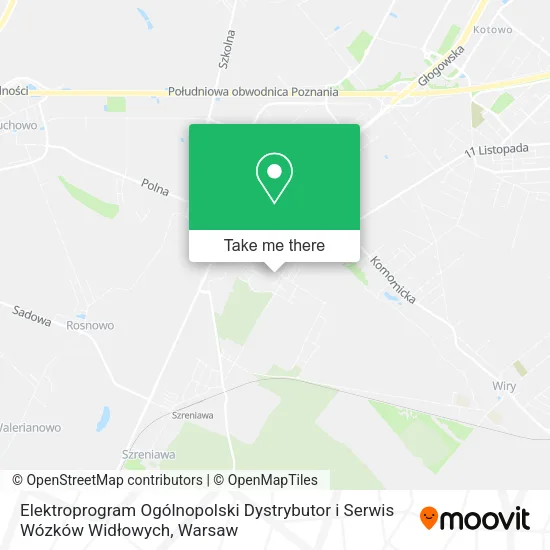 Карта Elektroprogram Ogólnopolski Dystrybutor i Serwis Wózków Widłowych