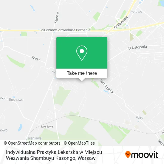 Карта Indywidualna Praktyka Lekarska w Miejscu Wezwania Shambuyu Kasongo