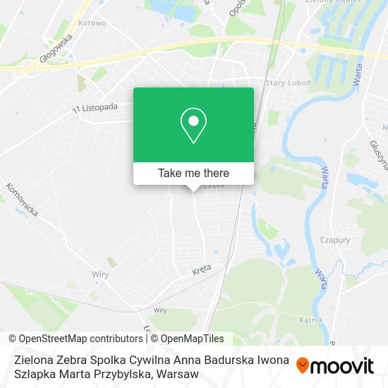 Zielona Zebra Spolka Cywilna Anna Badurska Iwona Szlapka Marta Przybylska map