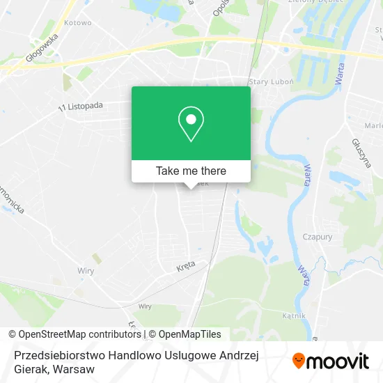 Карта Przedsiebiorstwo Handlowo Uslugowe Andrzej Gierak