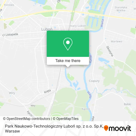 Карта Park Naukowo-Technologiczny Luboń sp. z o.o. Sp.K
