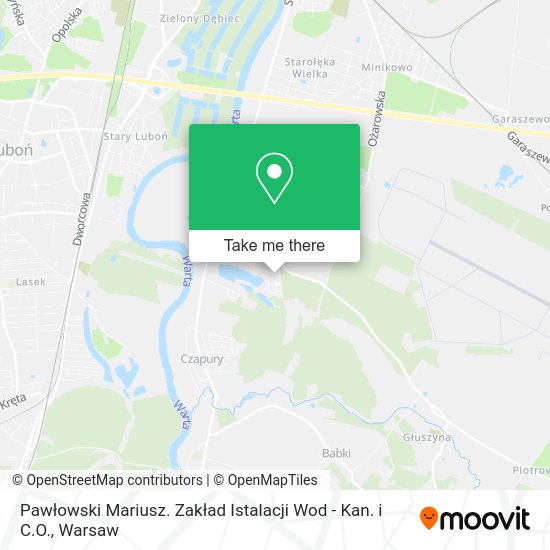 Pawłowski Mariusz. Zakład Istalacji Wod - Kan. i C.O. map