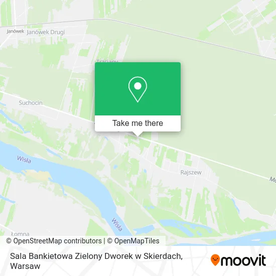 Sala Bankietowa Zielony Dworek w Skierdach map