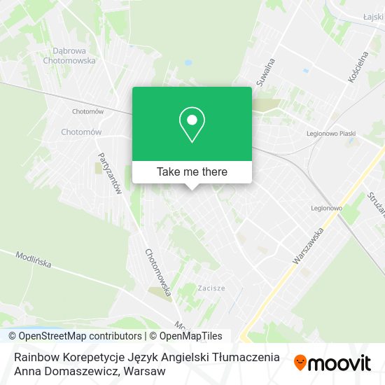 Rainbow Korepetycje Język Angielski Tłumaczenia Anna Domaszewicz map