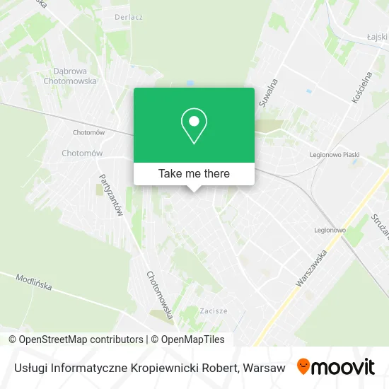 Карта Usługi Informatyczne Kropiewnicki Robert
