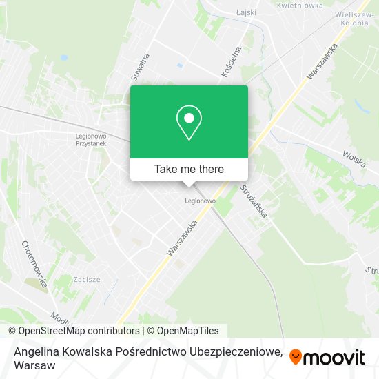 Карта Angelina Kowalska Pośrednictwo Ubezpieczeniowe