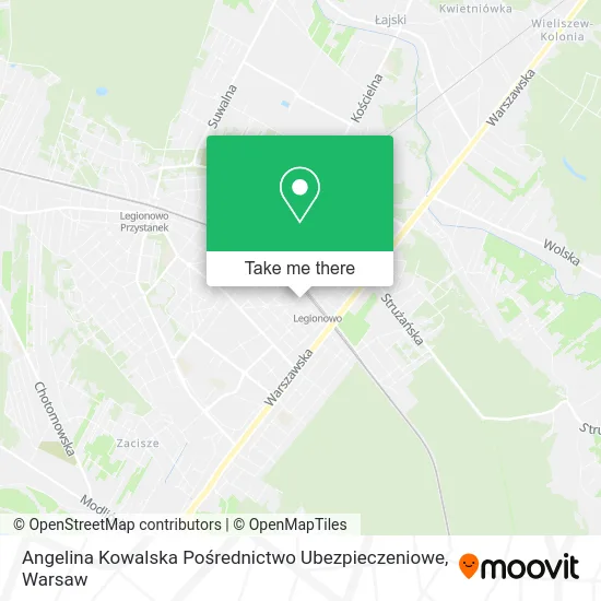 Карта Angelina Kowalska Pośrednictwo Ubezpieczeniowe