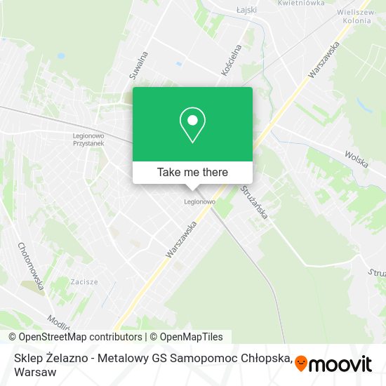 Sklep Żelazno - Metalowy GS Samopomoc Chłopska map