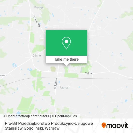 Карта Pro-Bit Przedsiębiorstwo Produkcyjno-Usługowe Stanisław Gogoliński