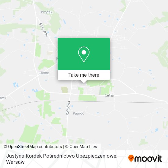 Justyna Kordek Pośrednictwo Ubezpieczeniowe map