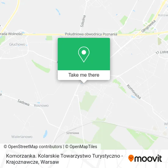 Карта Komorzanka. Kolarskie Towarzystwo Turystyczno - Krajoznawcze