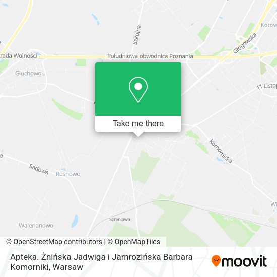 Apteka. Żnińska Jadwiga i Jamrozińska Barbara Komorniki map