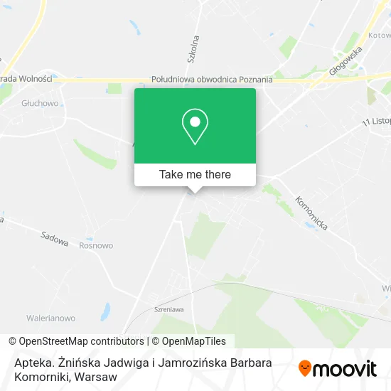 Карта Apteka. Żnińska Jadwiga i Jamrozińska Barbara Komorniki