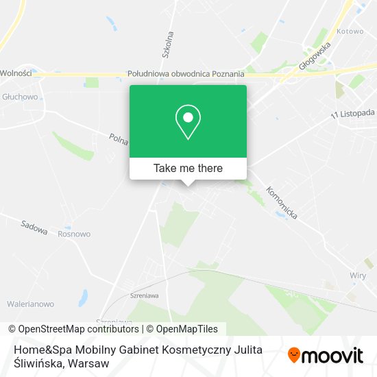 Карта Home&Spa Mobilny Gabinet Kosmetyczny Julita Śliwińska