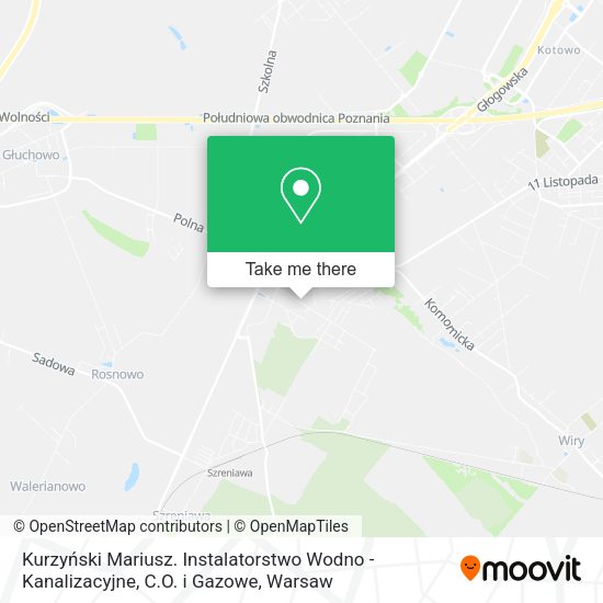 Kurzyński Mariusz. Instalatorstwo Wodno - Kanalizacyjne, C.O. i Gazowe map