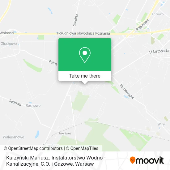 Карта Kurzyński Mariusz. Instalatorstwo Wodno - Kanalizacyjne, C.O. i Gazowe