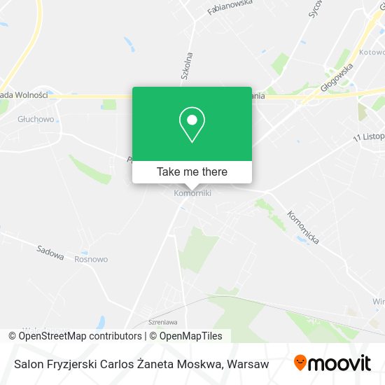 Salon Fryzjerski Carlos Żaneta Moskwa map