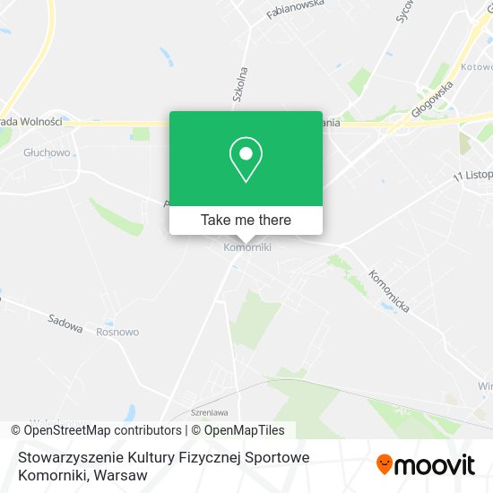 Stowarzyszenie Kultury Fizycznej Sportowe Komorniki map